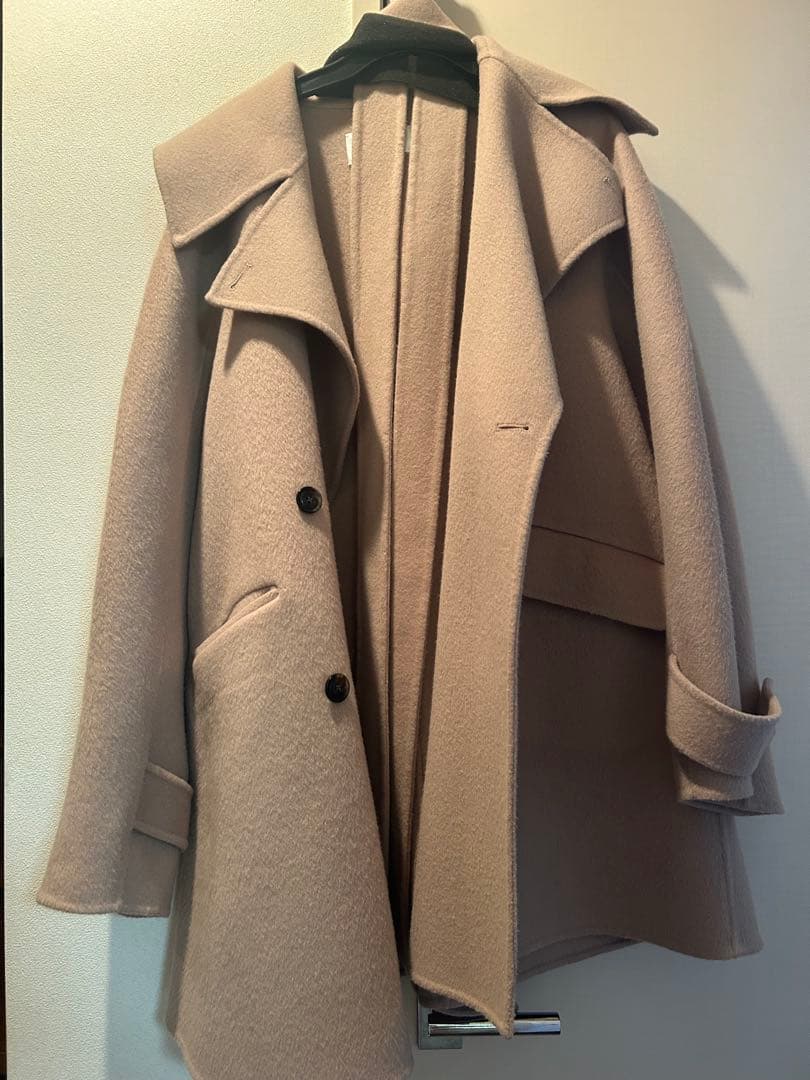 【完売商品】ウールリバーミドルAラインコート　CML fray i.d