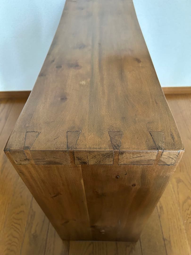 エントランスベンチ　玄関フロア靴脱ぎ椅子　手荷物一時置き　曲木コンソールテーブル