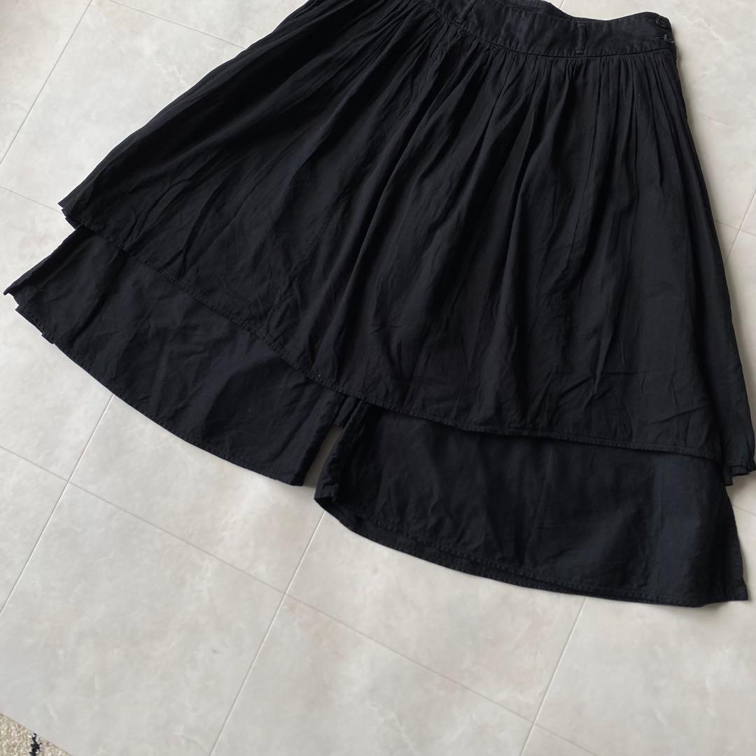 【希少】 KAPITAL オーロラエプロンパンツ キュロット スカート 黒 S