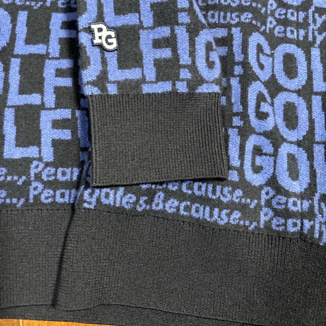 パーリーゲイツ　GOLF柄カシミヤ入りジャガードパーカサイズ5
