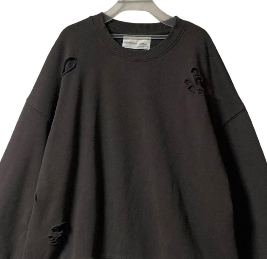 美品‼︎ ADAM PATEK ダメージ加工 スウェット トレーナー ワッフル重着