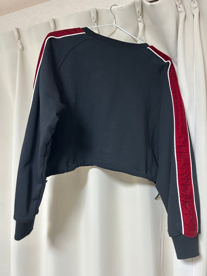 Amlycity サイドラインショートスウェット ブラック