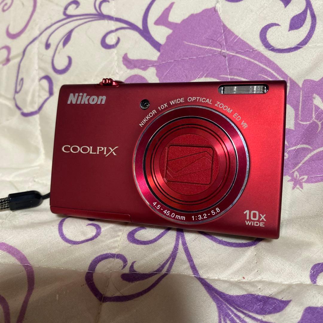 Nikon COOLPIX S6200 レッド♢説明書&充電アダプター付き