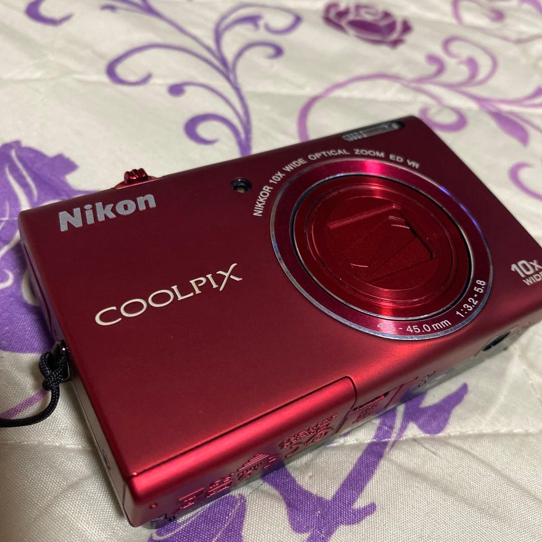 Nikon COOLPIX S6200 レッド♢説明書&充電アダプター付き