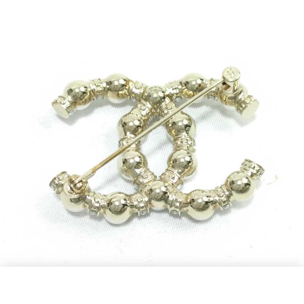 シャネル ココマーク B21C Fパール ブローチ アクセサリー シルバー 箱付