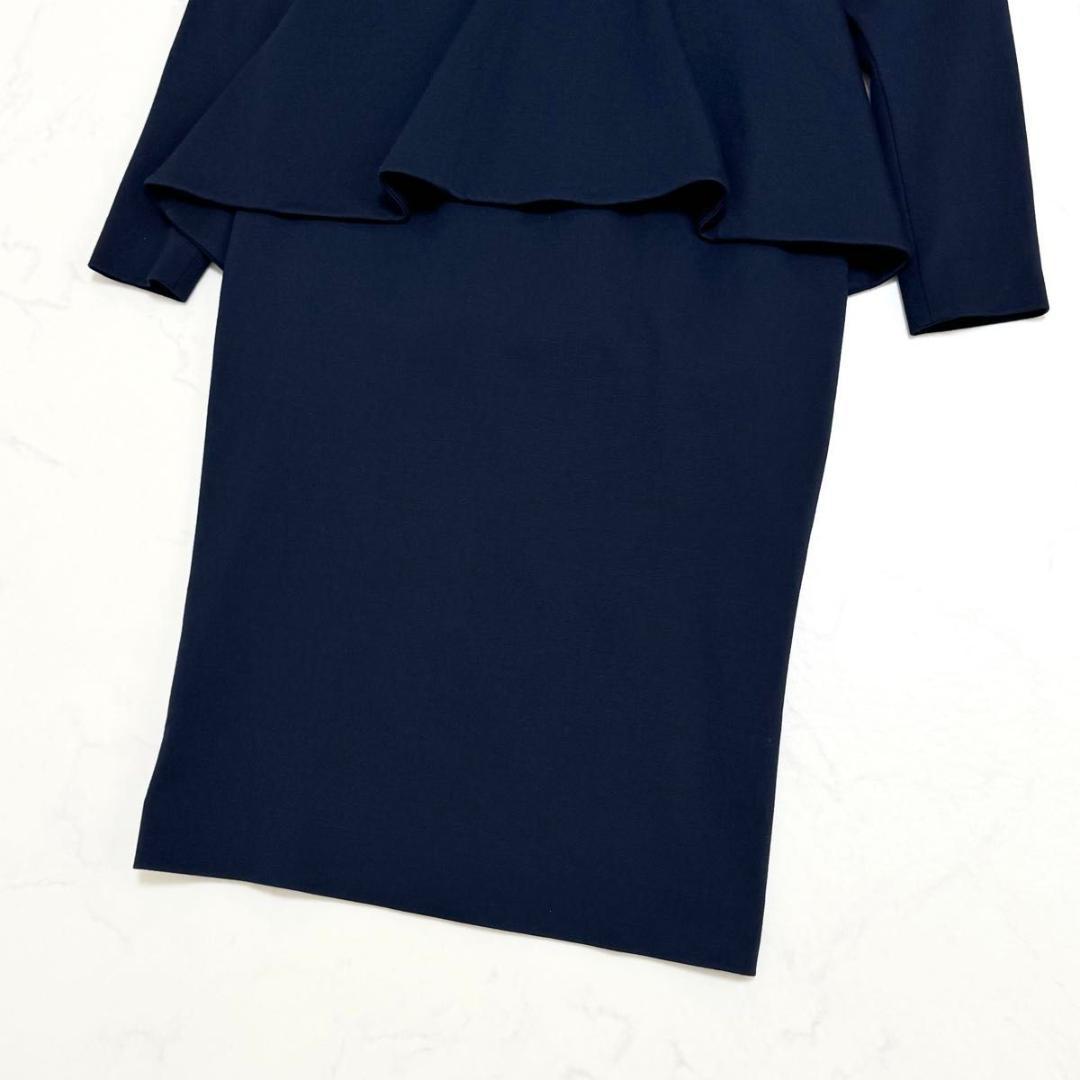 sss マメ クロゴウチ ペプラム ジャージーワンピース オケージョン