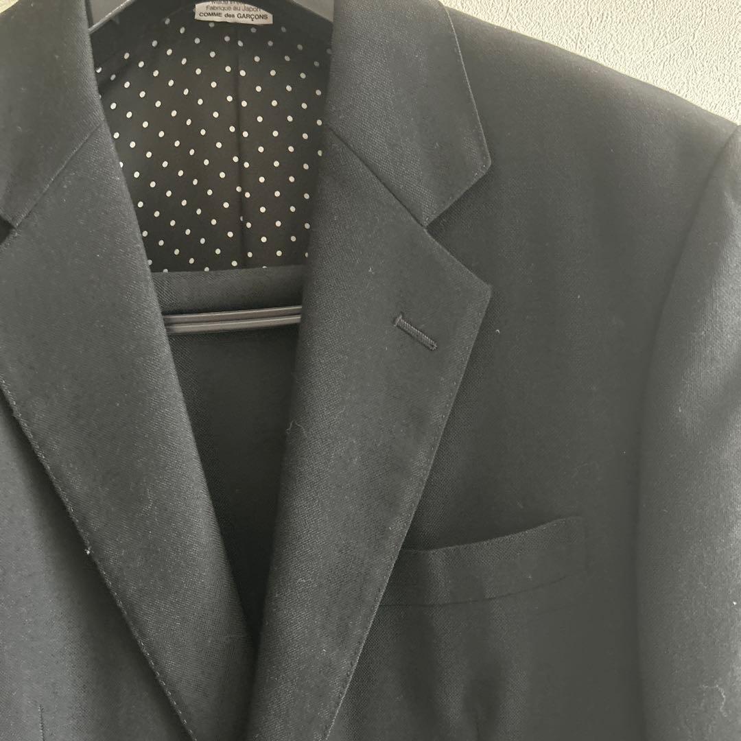 ブラック シングルブレスト スーツジャケット