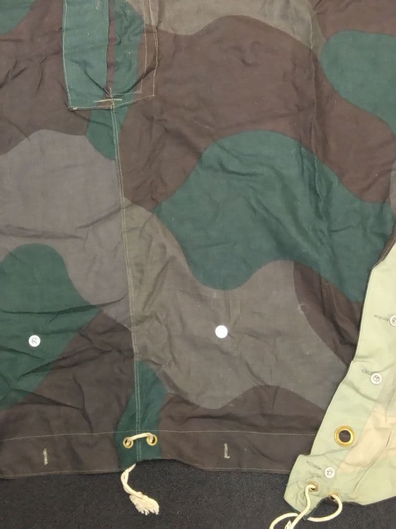 USED スウェーデン軍テントシート 1枚 軍幕 　 ポンチョ カモ