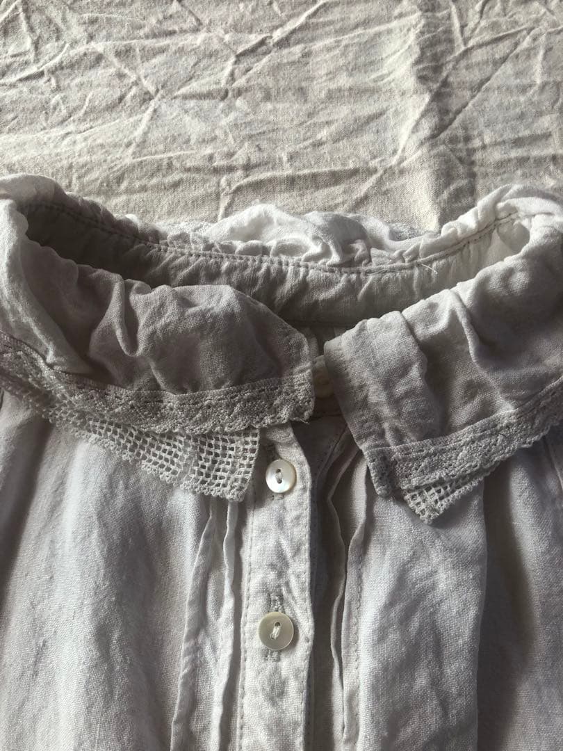 ▷専用です　nest Robe フリルカラーレースリネンブラウス