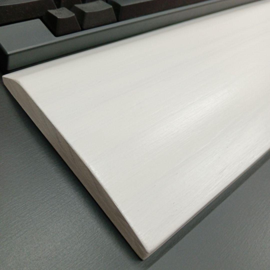 パイン集成材HHKB Studio用 手作りパームレスト兼キーボードルーフ 白