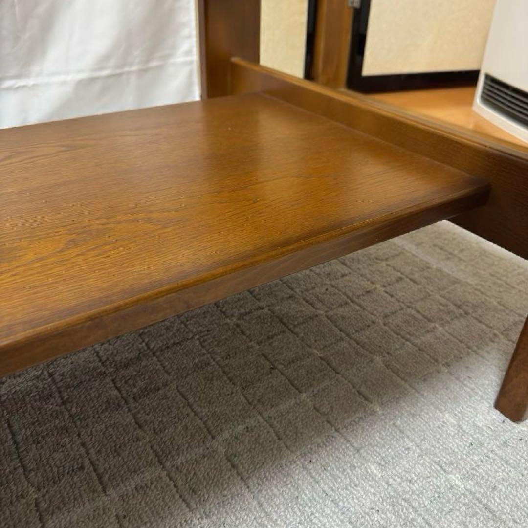 B045 karimoku カリモク センターテーブル ガラストップ レトロ