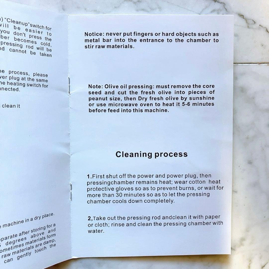 新品未使用 家庭用オイルプレスマシン 自家製オリーブオイル オリーブしぼり機