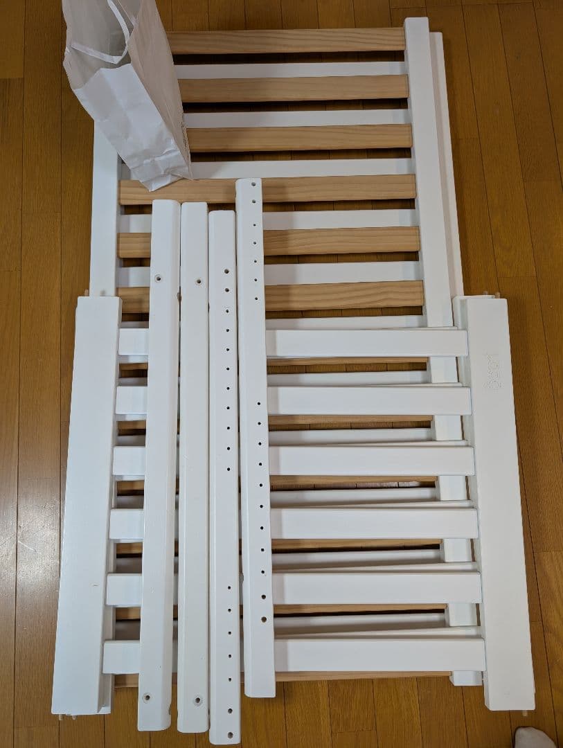 Boori ベビーベッド 純正品マットレス・防水キルトパッド付き