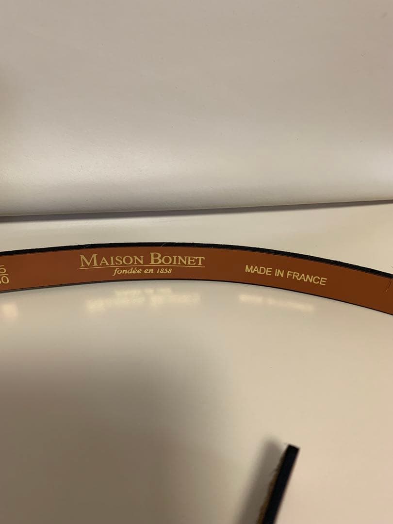 ❣️未使用タグ付き　Maison Boinet ハラコ　レオパード柄ベルト