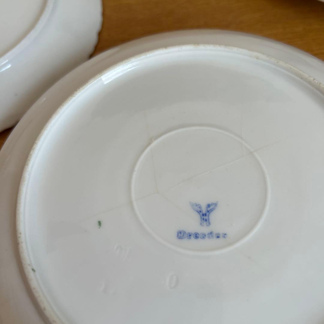 【ドレスデン】Ornamental 花柄リボン皿 6枚セット