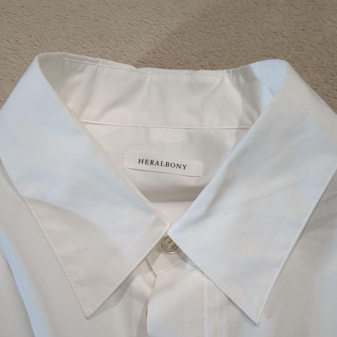HERALBONY スカーフループ付き ベーシックシャツ 白 定価33,000円