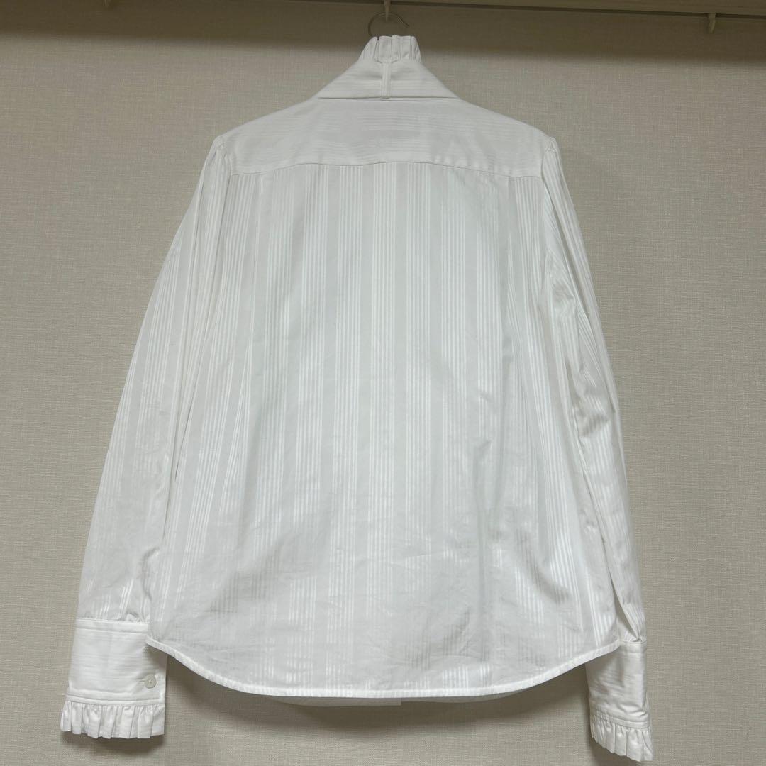 美品2025AW ヴィヴィアンウエストウッド ORBジャガードフリルボウシャツ