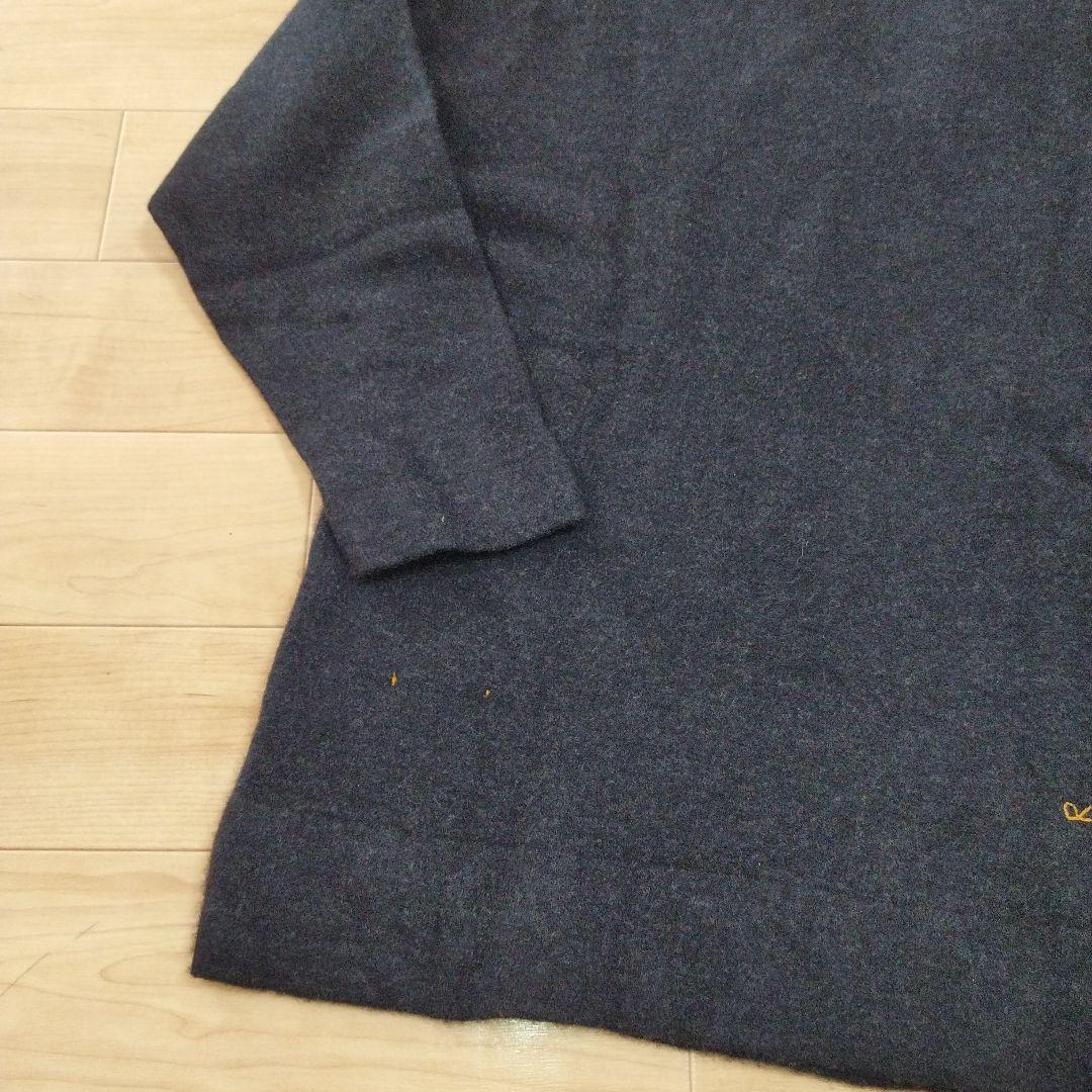 【115】45R　フロート縮絨　フリル ウール　ニット セーター お花　長袖