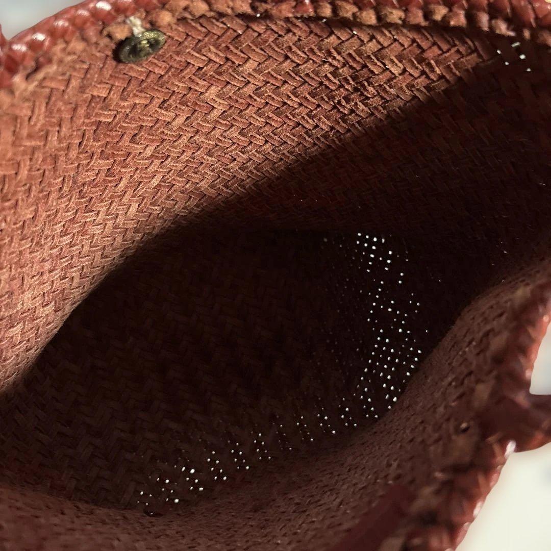 ドラゴンディフュージョン　カゴバッグ　ボルドー