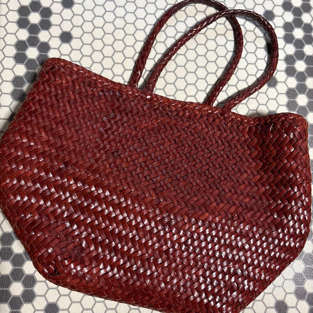 ドラゴンディフュージョン　カゴバッグ　ボルドー