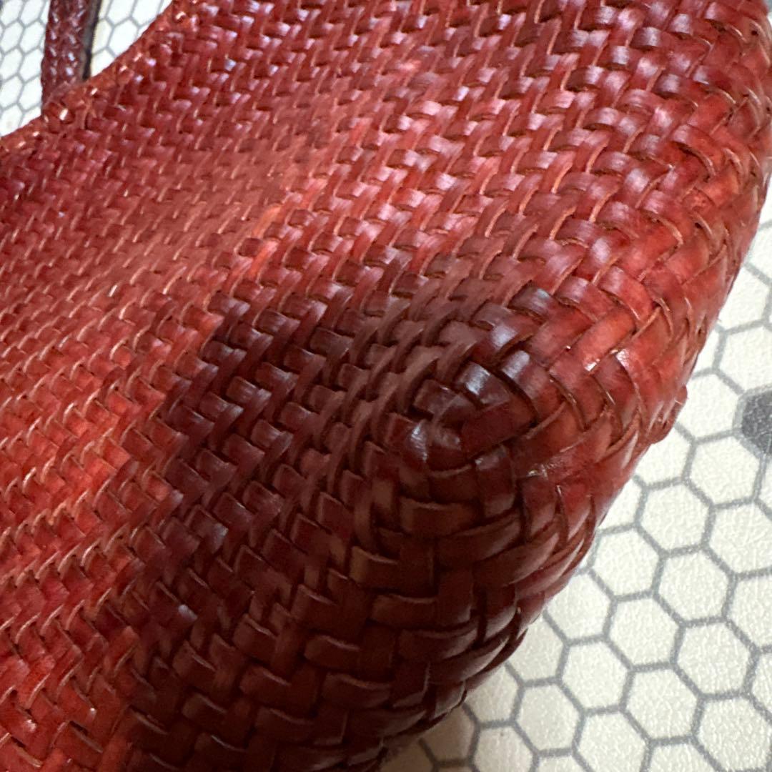 ドラゴンディフュージョン　カゴバッグ　ボルドー