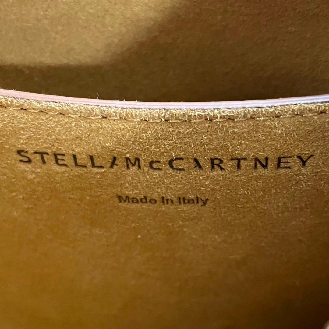 美品 ステラマッカートニー レザー トートバッグ パンチング ハーフムーン 白