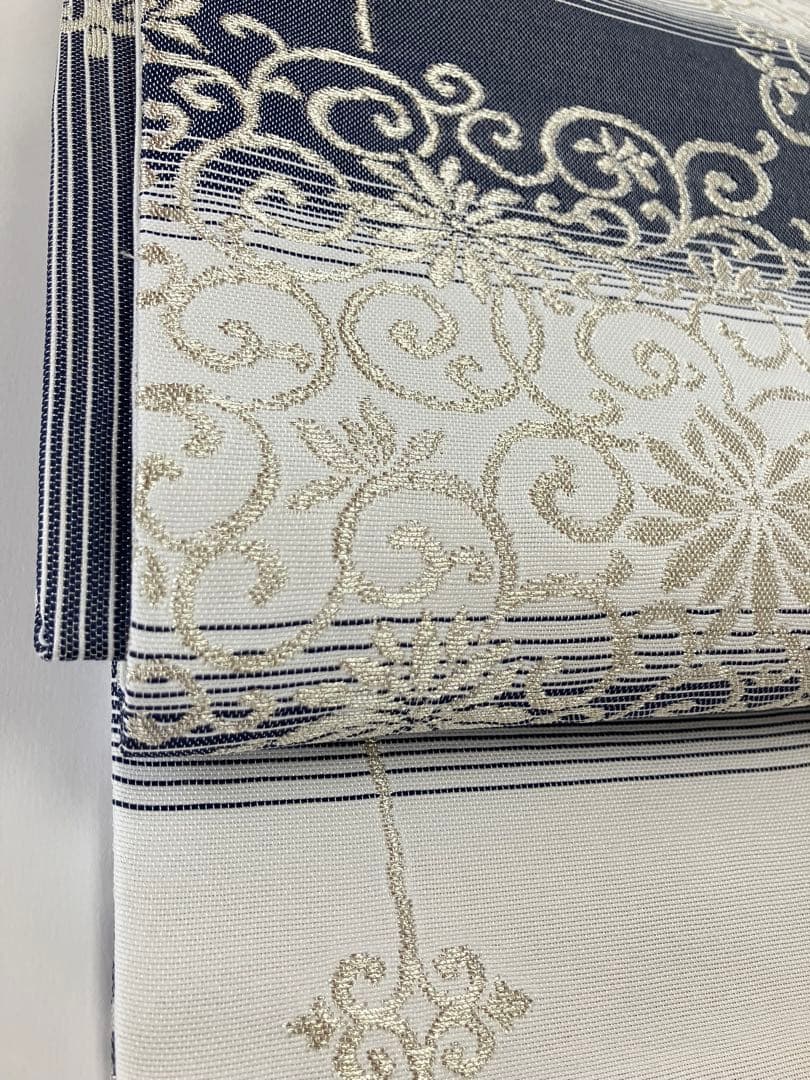 お仕立て上がり名古屋帯　新品未使用品　正絹　西陣織　No.358