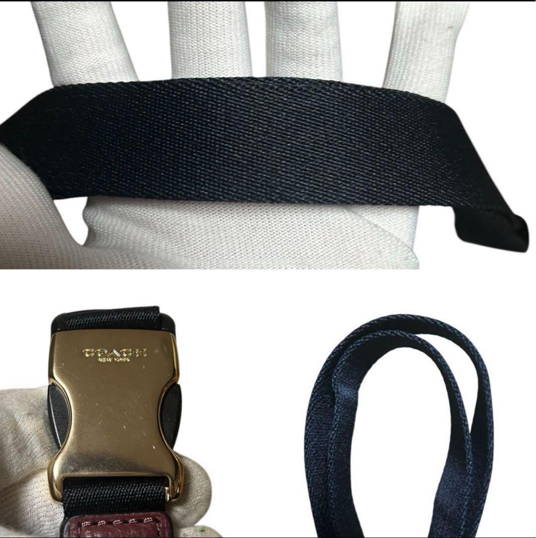 美品希少　限定コラボ　コーチ　ボディバッグ　ディズニー　ミッキー　レザー斜め掛け