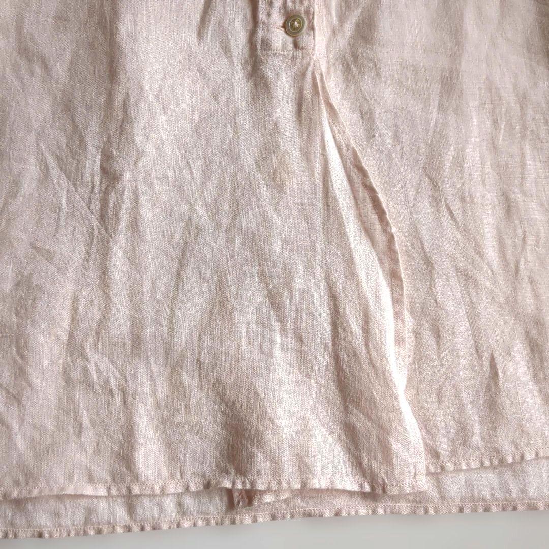 希少デザイン★マーガレットハウエル 長袖シャツ リネン100% バンドカラー M