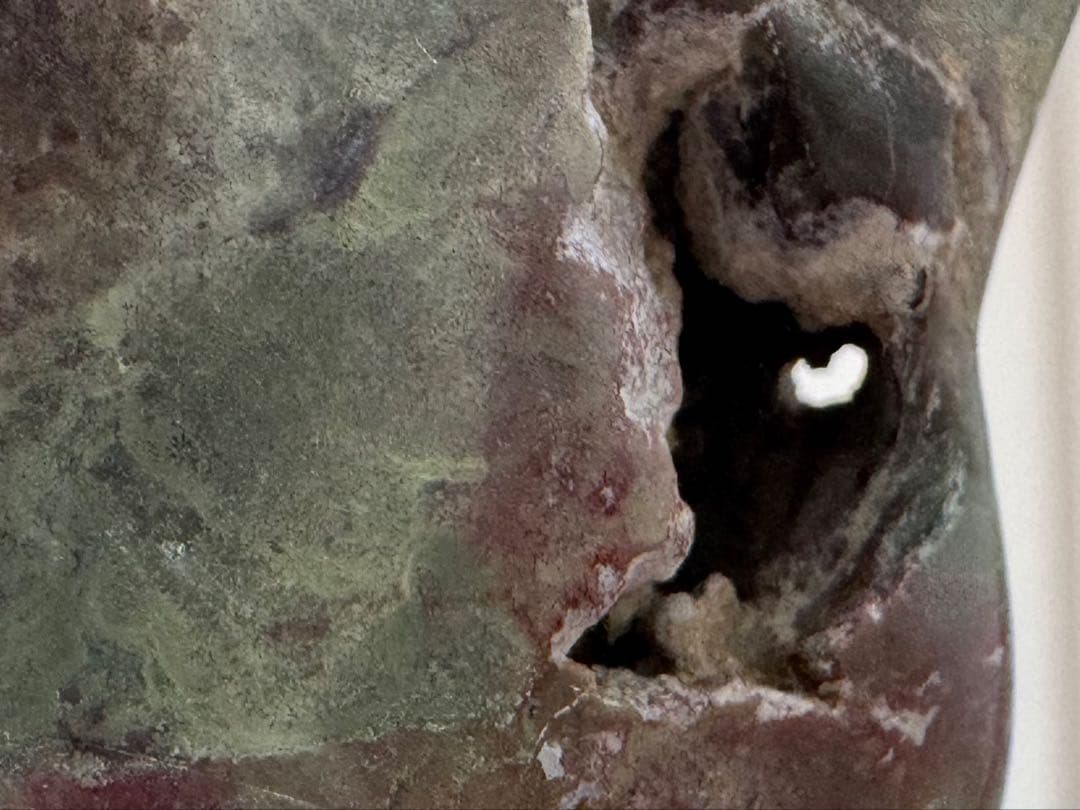 多色自然石 鑑賞石 水石 天然石 ジャスパー 瑪瑙 木製台座付き