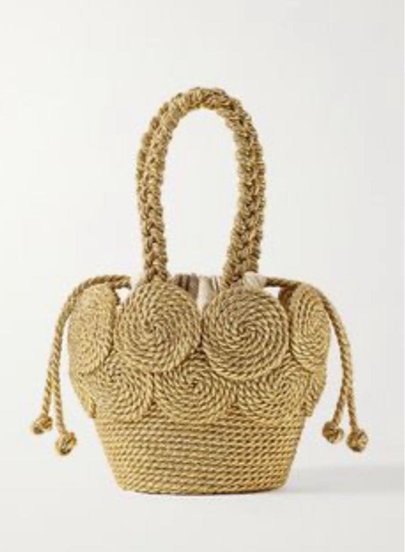 MEHRY MU ロープ編みハンドバッグ　ピンク