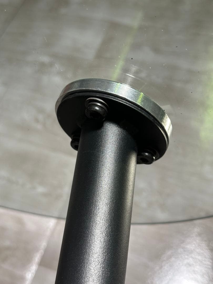 丸テーブル オシャレ 強化ガラス テーブル ラクラク組立 テーブル 新品