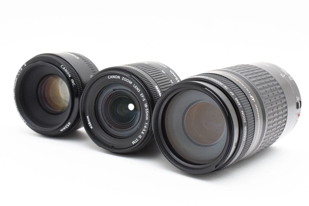 保証付き/canon kiss x9 標準&望遠&単焦点トリプルレンズセット