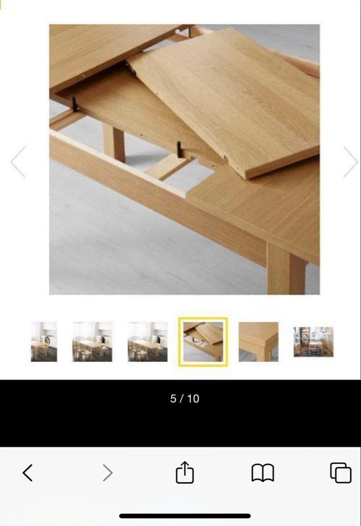 【値段交渉あり！】BJURSTA　ビュースタ　IKEA ダイングテーブル