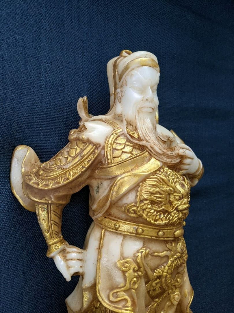 関羽かんう像 三国志 縁起物 財運 骨董品