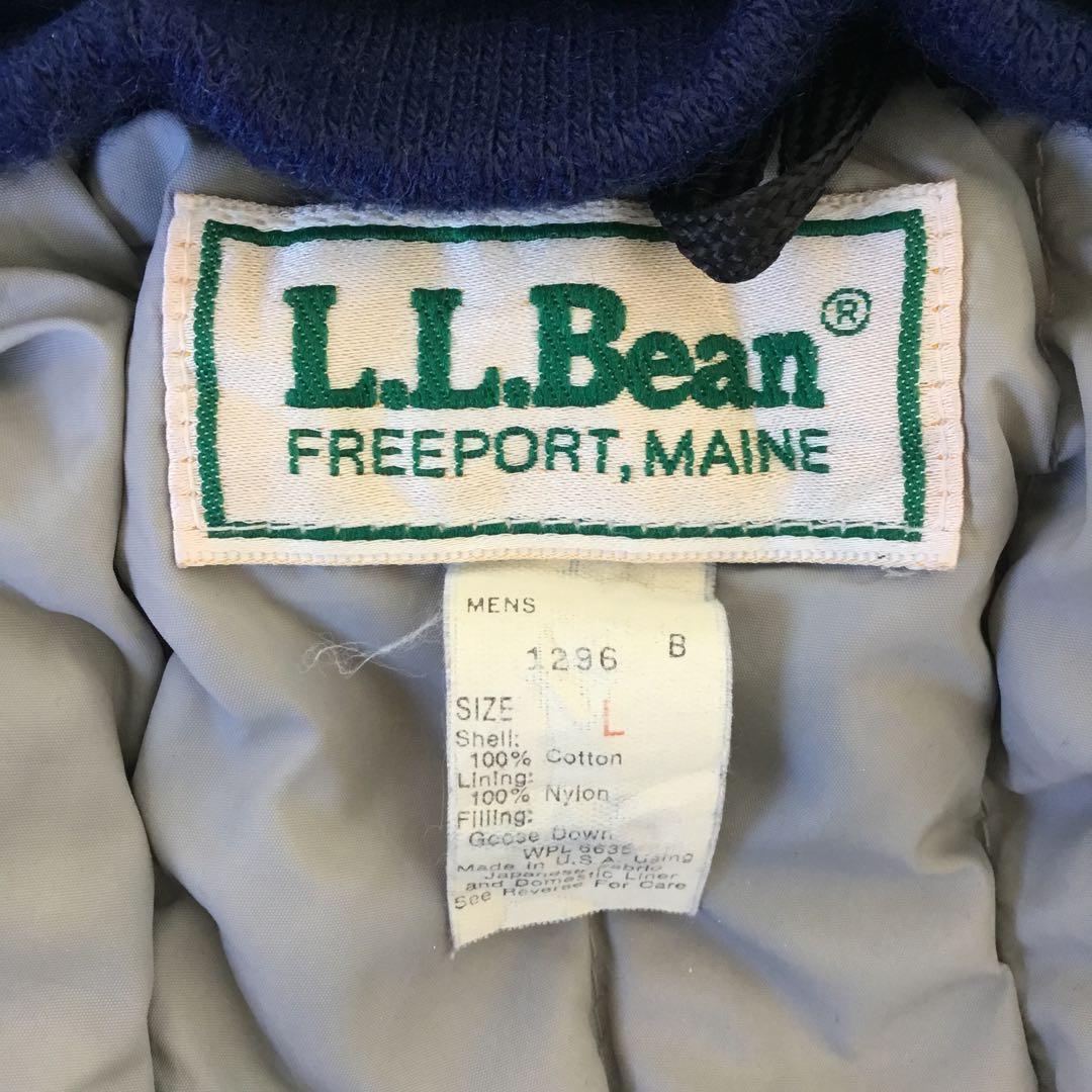 USA製「L」LLBEAN/グースダウン/ハリントンジャケット/G9