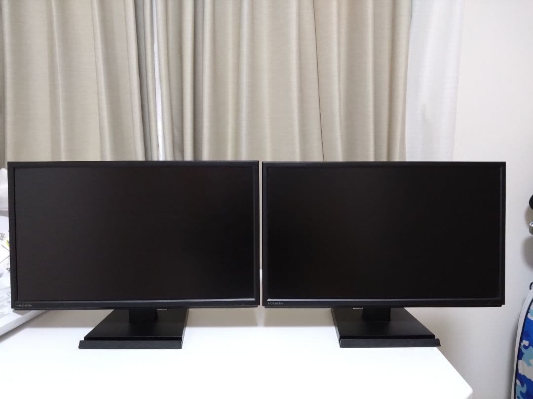 2台21.5型ワイド液晶ディスプレイLCD-MF224ED 広視野角ADSパネル