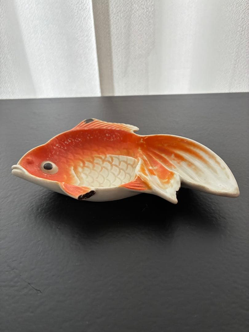 時代 骨董 有田焼 観山 金魚 磁器 小皿 和皿 金魚皿 古作 古美術 希少