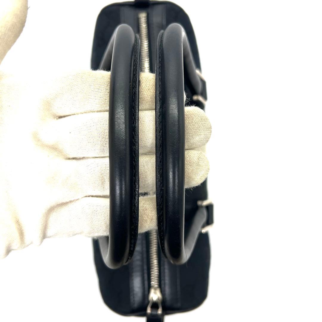 【極美品】グッチ ミニボストン ハンドバッグ GG キャンバス レザー 保存袋付