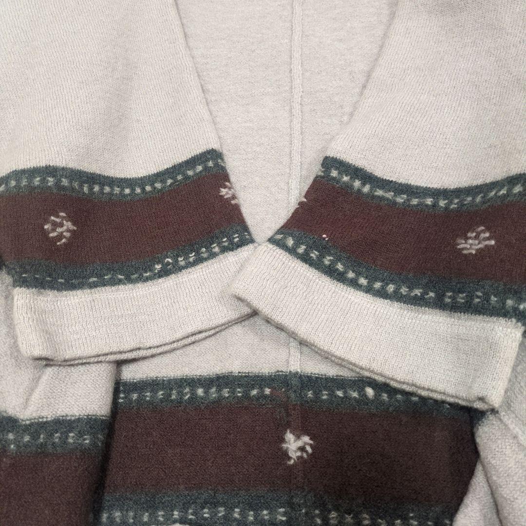 萌 MOYURU センソユニコ ウール ロングコート ポンチョ 刺繍 ゆったり