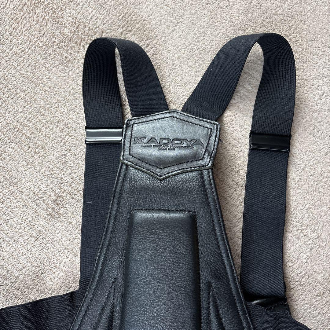 【希少XLサイズ】KADOYAデフュージョンパンツ レザー　ブラック　バイク