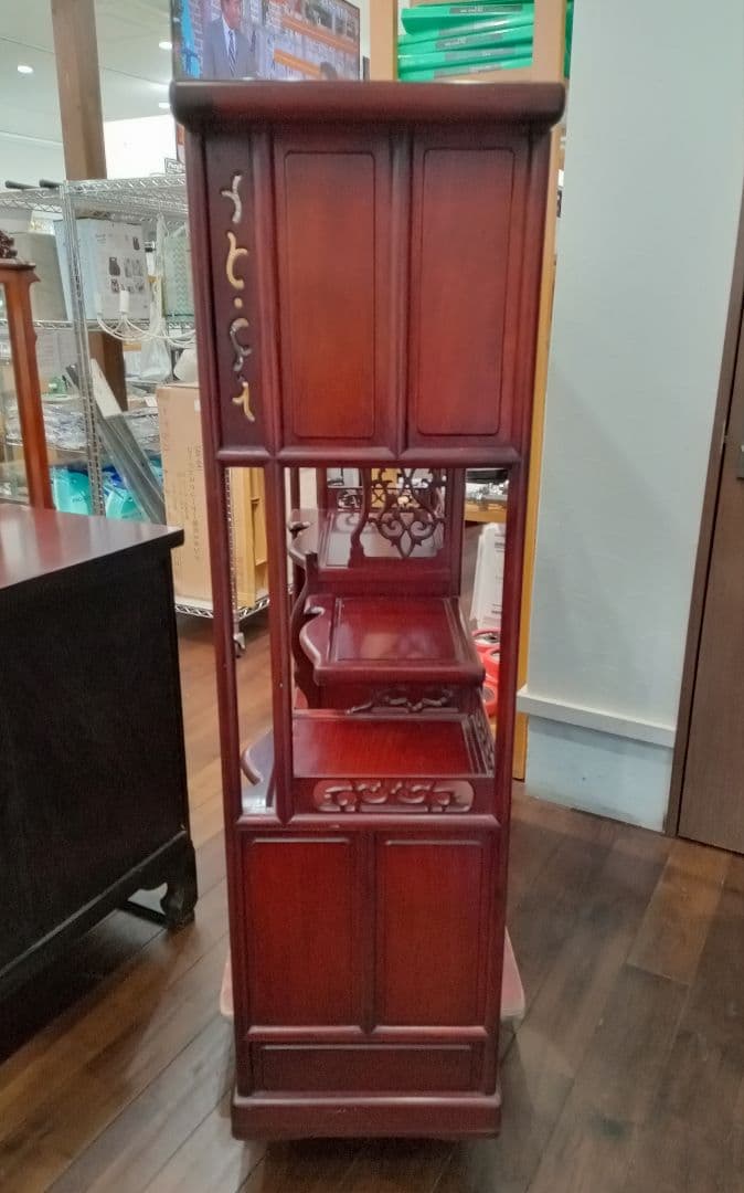 【北九州市・福岡市限定】飾り棚　唐木【配達に設置込み】