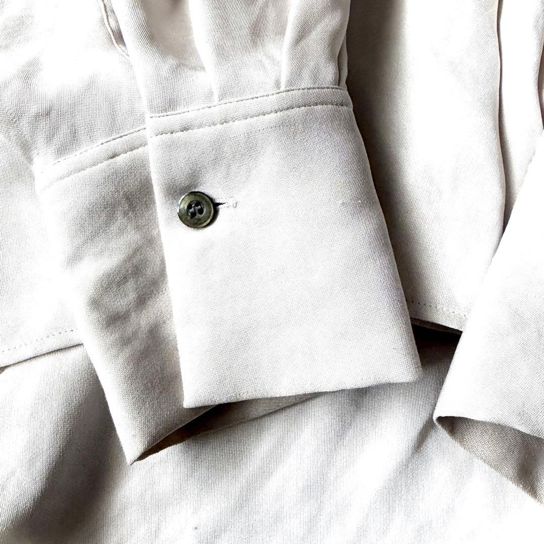 美品 カオス Chaos とろみ バンドカラー ウェイクサテンオーバーブラウス