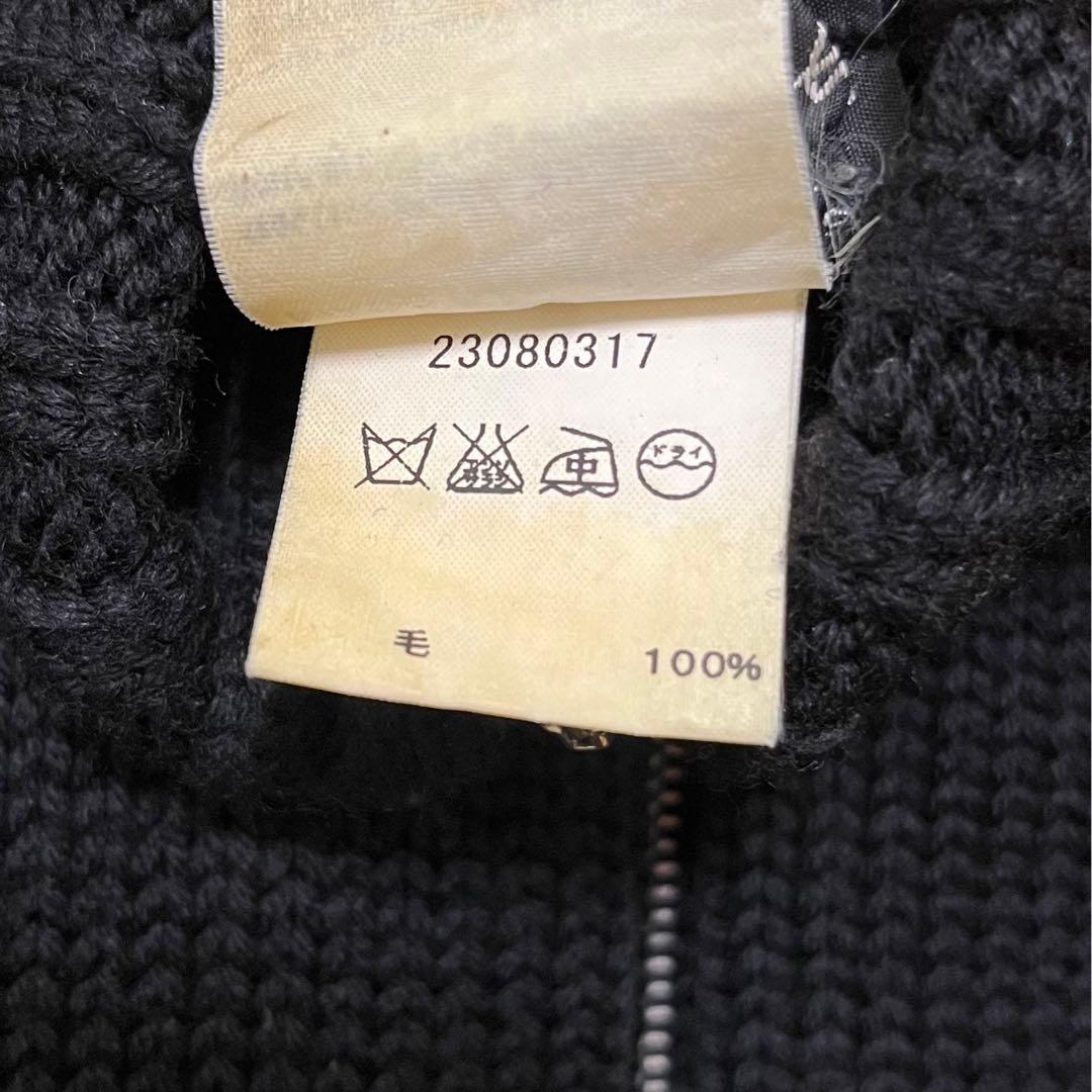 old アニエスベー　オム　90s ウール　ドライバーズニット　ハイネック　黒