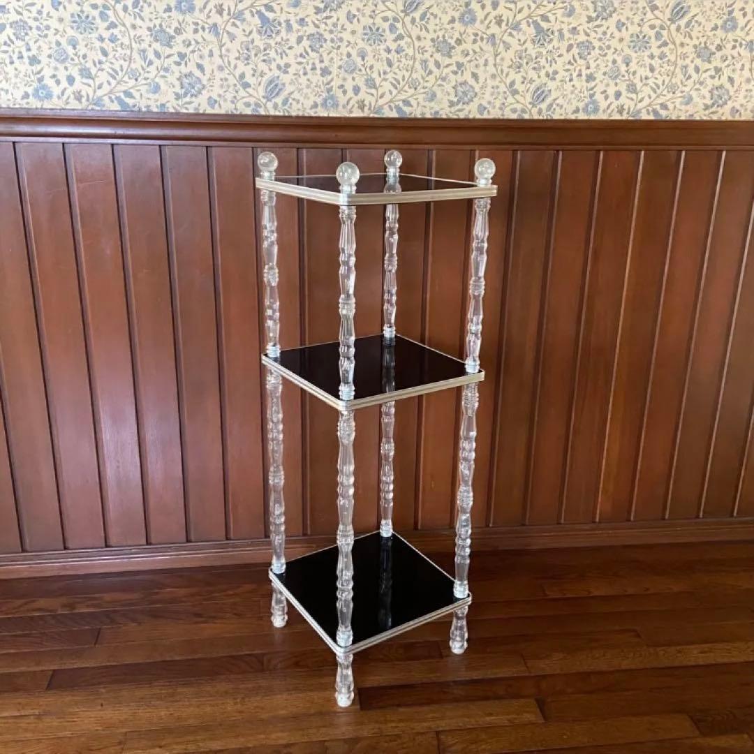 ’70s 昭和レトロ　飾り棚　ブラック　 レトロ家具