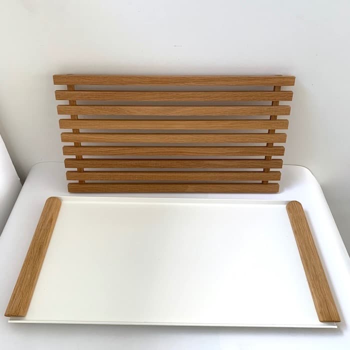 ウッドブレッドボード　簀子と長皿の組合せ　ポルトガル製