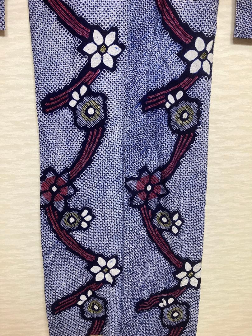 レモン　有松絞り　絞り浴衣　① 大きめ