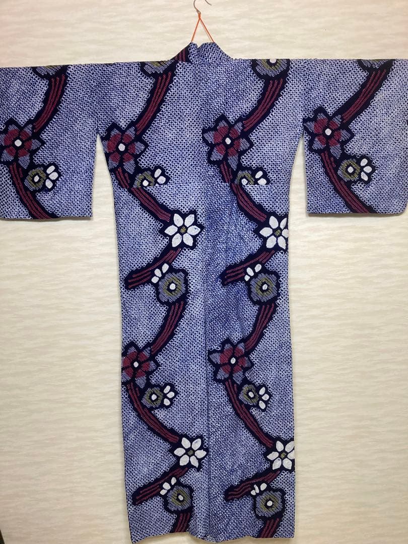 レモン　有松絞り　絞り浴衣　① 大きめ