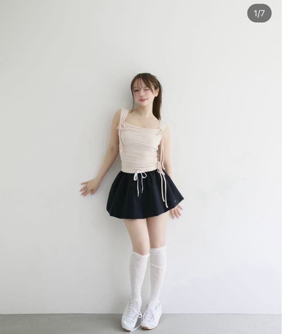 and marry リボンギャザートップス　ピンク