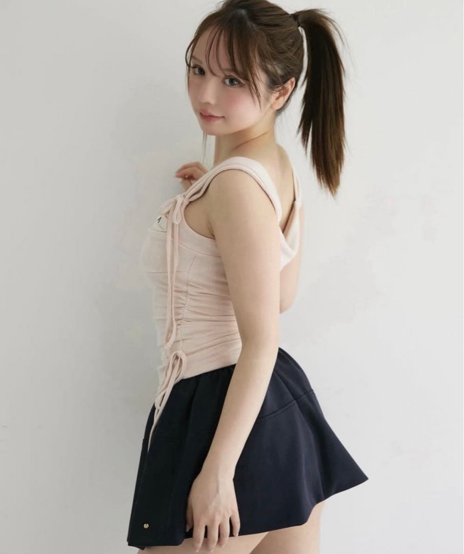 and marry リボンギャザートップス　ピンク